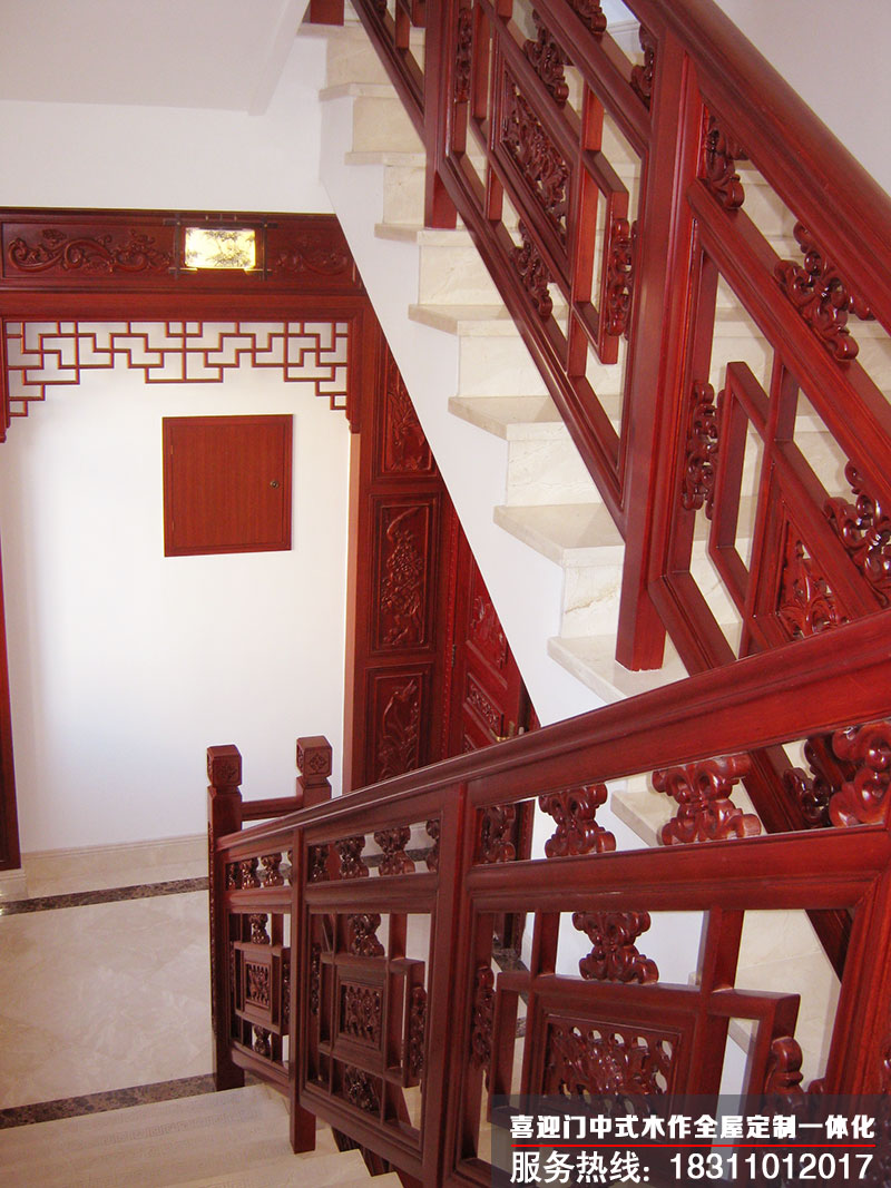 中式別墅樓梯效果圖